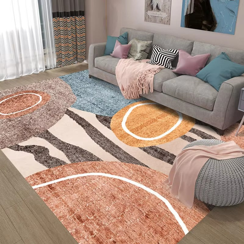 Nordic Washable Area Rug for Living Room & Bedroom – Soft Modern Carpet
