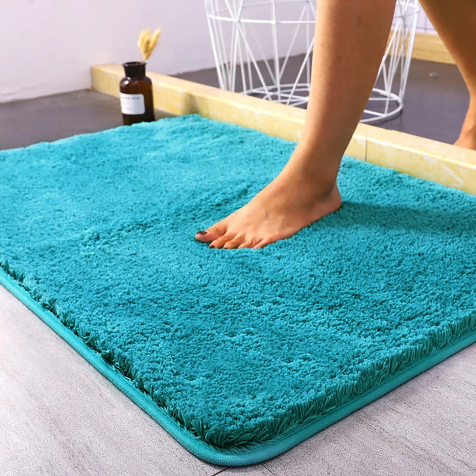 Super Absorbent Non-slip Bathroom Mat blue