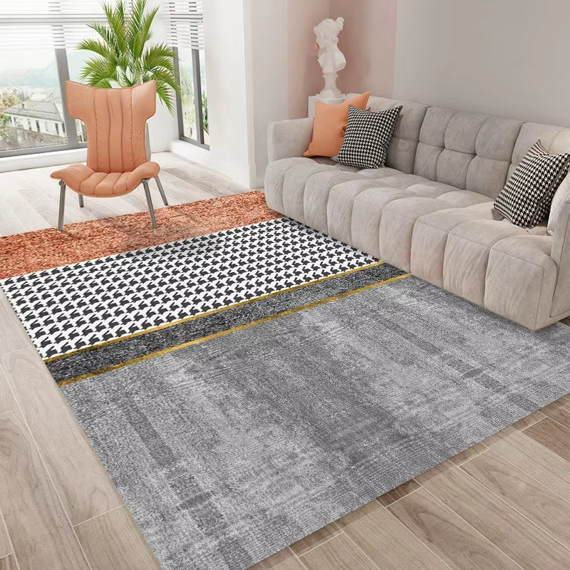 Nordic Washable Area Rug for Living Room & Bedroom – Soft Modern Carpet